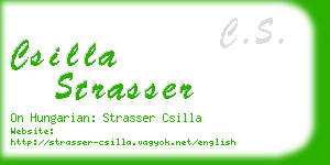 csilla strasser business card